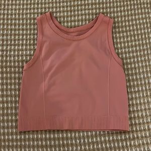 pink old navy cropped athletic top